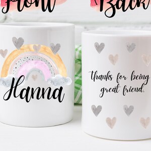 Personalised Rainbow Mug, Personalised Birthday Gift, Watercolour Rainbow Mug, Rainbow Mug, Customised Mug, Personalised Mug Cup