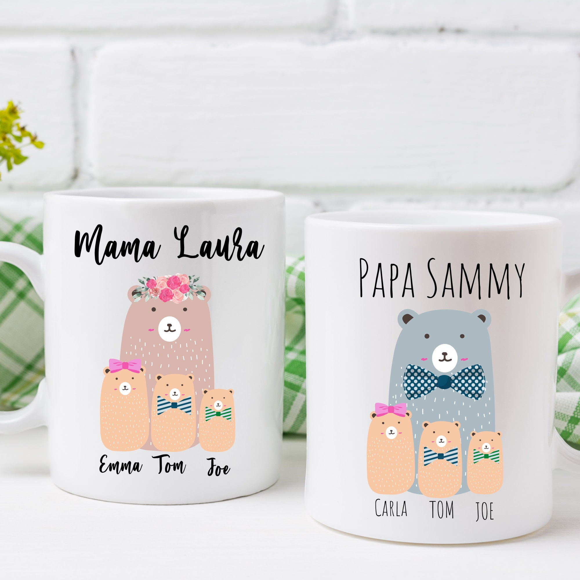 Mama and Papa Bear Mug Set - 904 Custom