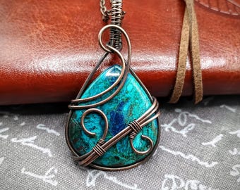 クリソコラワイヤーラップペンダント - Etsy 日本