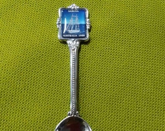 Varuna Australia 1988 Tall Ship Bicentennial Souvenir Collectors Spoon - Vintage Souvenir Spoon - Silver Plated Australian Made