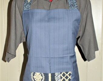 Handmade Apron - Adult - Unisex - Blue