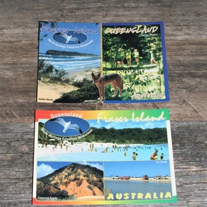 Fraser Island - Queensland - Postales vintage de los años 80 - Juego de dos