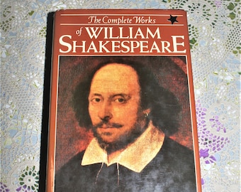 The Complete Works Of William Shakespeare - Illustrated - 1975 Vintage Hardcover - Large Heavy Hardcover Book