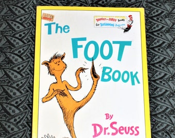 The Foot Book By Dr. Seuss - 1969 Vintage Paperback Children's Book - Vintage Dr. Seuss
