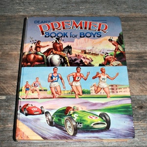 Dean&#39;s Premier Book For Boys - 1960 - Vintage Hardcover Book