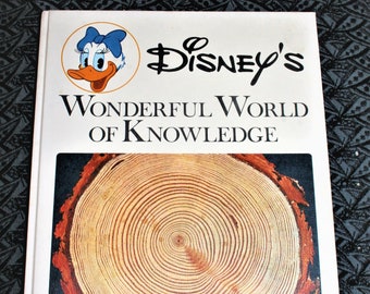 El maravilloso mundo del conocimiento de Disney, volumen 2, tapa dura vintage de 1973, enciclopedia infantil