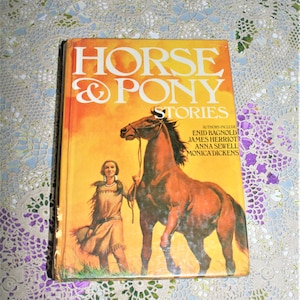 Horse And Pony Stories Edited By Janet Barber - 1985 Vintage Hardcover Children&#39;s Book - Pre-Loved Hardcover