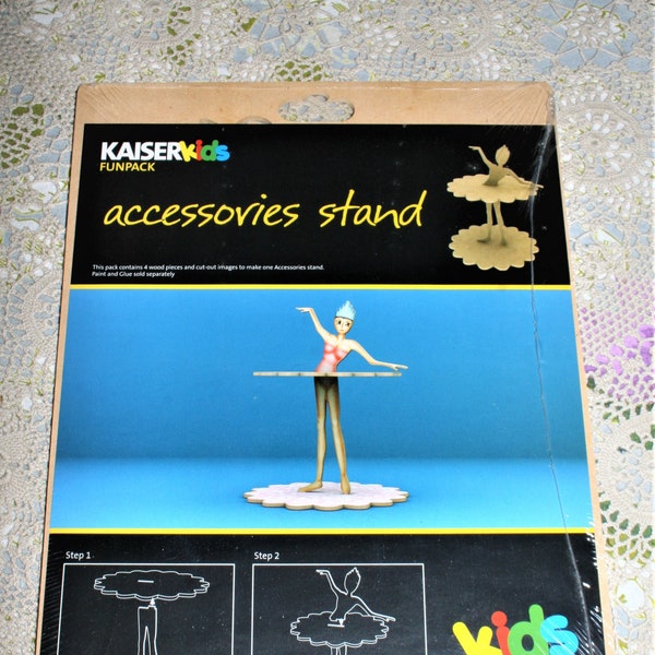 Accessories Stand - Kaiserkids Funpack - Kaisercraft - Wooden Cut Out Jewellery Stand - Ballet Dancer Jewellery Stand - Make And Assemble