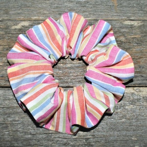 Sweet Stripes Scrunchie - Hair Scrunchie Elastic