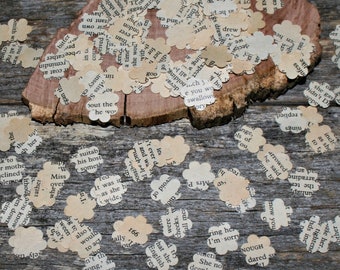 Romance Novel Recycled Book Confetti - Mills And Boon Flower Confetti - Upcycled - Tiny Table Confetti - Pack of 500