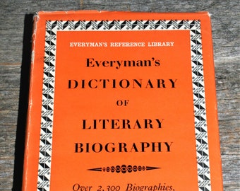 Słownik biografii literackiej Everymana – angielski i amerykański – 1962, rocznik twarda oprawa
