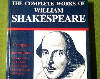 The Complete Works Of William Shakespeare - Complete Works In One Volume - 1983 Vintage Paperback - Large Paperback Book