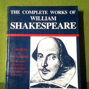 The Complete Works Of William Shakespeare - Complete Works In One Volume - 1983 Vintage Paperback - Large Paperback Book