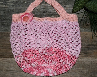 Cotton Crochet Market Bag - Small