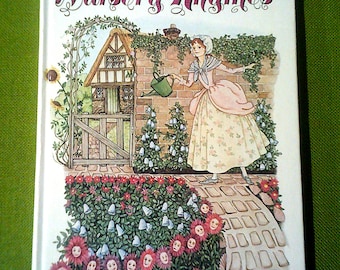 Libro de rimas infantiles de calidad - Edición vintage de 1980, tapa dura - Libro infantil de segunda mano