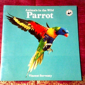 Parrot: Animals In The Wild By Vincent Serventy - Young Readers - 1985 First Edition Vintage Paperback Children's Book - World Wildlife Fund