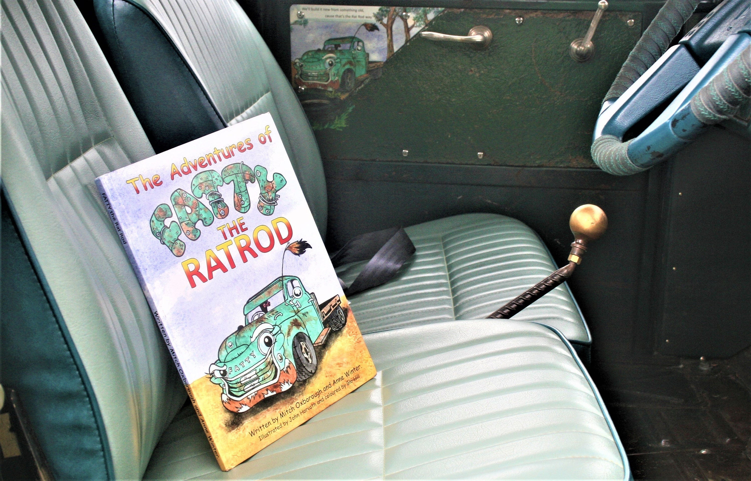 Fatty The Rat Rod By Mitch Oxborough And Anne Winter - Self Published Children's Book - Hardcover - Rat Rod - Hot Rod - Rockabilly
