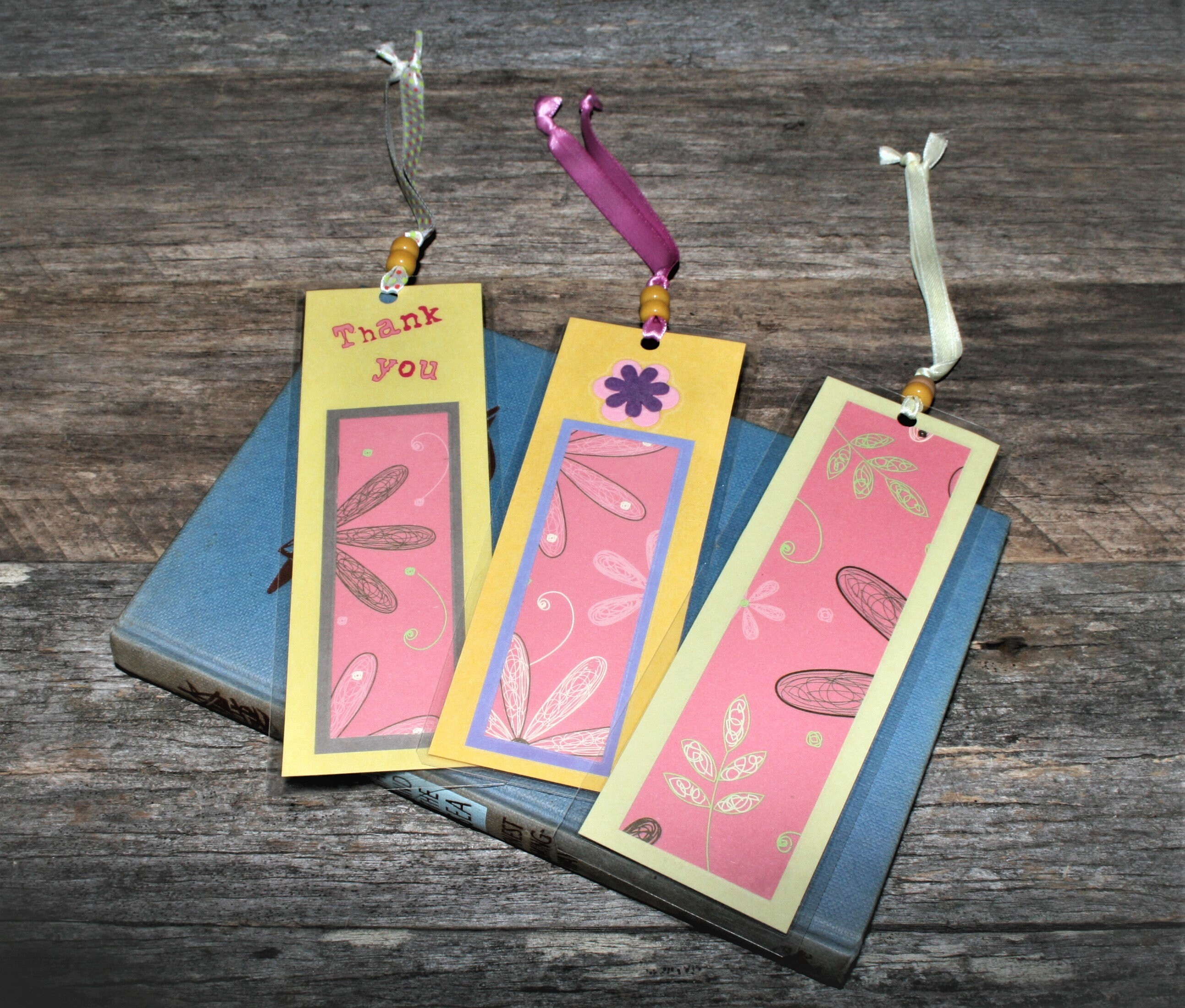 Thank You Bookmarks Set of 3 Etsy UK
