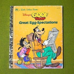 Disney&#39;s Goof Troop Great Egg-Spectations - Little Golden Book - 1992 Vintage Goldenes Buch - Kinderbücher