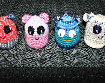 Pequeños animalitos de scrapbooking - Animalitos de ganchillo - Animalitos amigurumi - Pequeño regalo