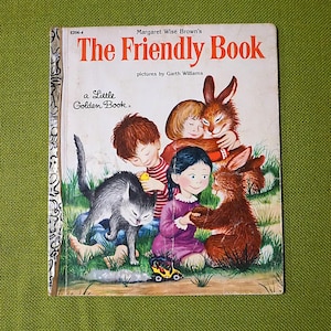 The Friendly Book By Margaret Wise Brown -  Little Golden Book - Vintage Paperback - Little Golden Book - Pre-Loved Kids Book