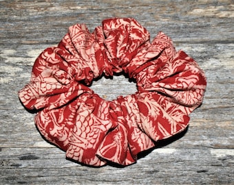 Batik Scrunchie -  Hippie Boho Scrunchie - Generous Size - Hair Scrunchie Elastic