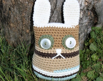 Crochet Bunny - Upcycled Cotton Crochet Toy - Soft And Squishy Toy