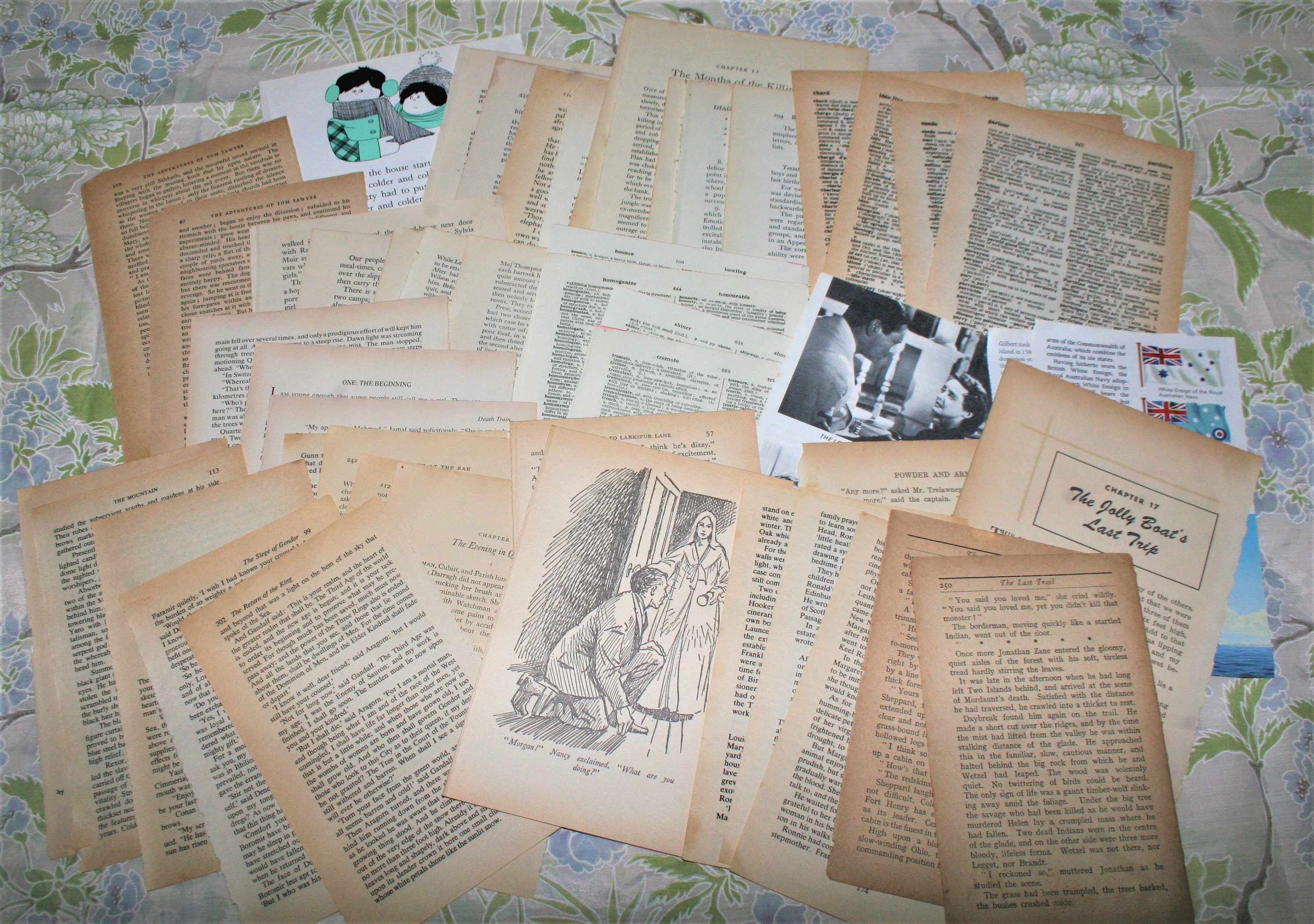 Vintage Book Pages Ephemera Pack 50 Vintage Book Pages | Etsy