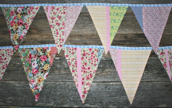 12 Flags Handmade Original Vintage Music Sheet Bunting 2 Metres Long