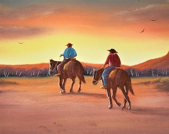 Wayne Clements - Two Original Paintings - Oil on Canvas - Unframed - Mount Tamborine Artist - Australian Artist