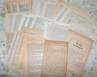 Vintage Book Pages - Ephemera Pack - 30 Vintage Book Pages