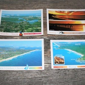 Noosa, Queensland - Set of 4 Vintage Postcards - 1980's or 90's