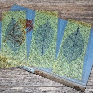 Sparkly Skeleton Leaves Bookmark - Set of 3