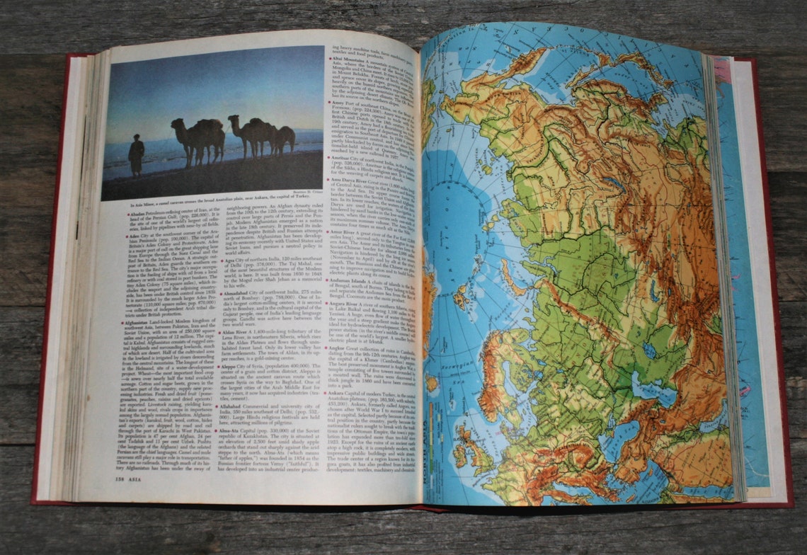 The Golden Geographic Encyclopedia Simon and Schuster 1958 Etsy