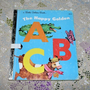 The Happy Golden ABC - A Little Golden Book - 1982 Vintage Little Golden Book - Pre-Loved Children's Book