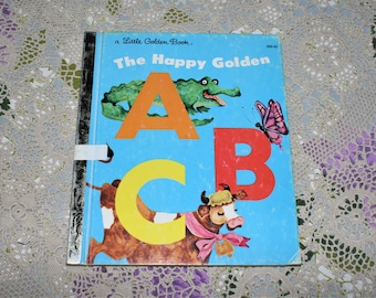 The Happy Golden ABC - A Little Golden Book - 1982 Vintage Little Golden Book - Pre-Loved Children's Book