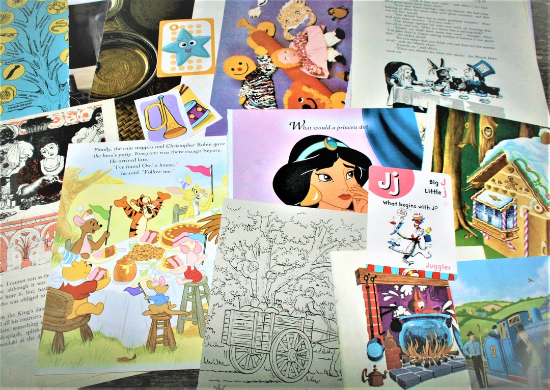 Mixed Vintage Book Page Ephemera Pack - 50 Sheets of Vintage Book Pages ...