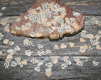 Romance Novel Recycled Book Confetti - Mills And Boon Heart Confetti - Upcycled - Tiny Table Confetti - Pack of 500