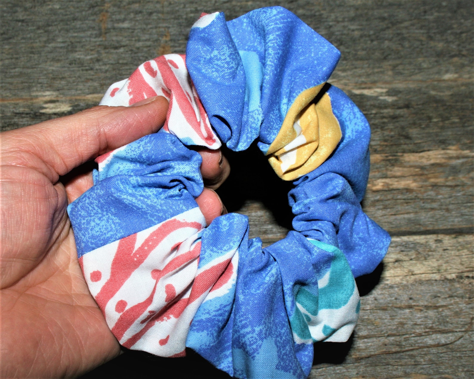 Blue cotton panties and hair scrunchie set - wide 6