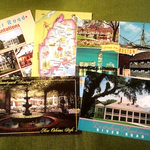 Cartões postais vintage dos EUA - Conjunto de 5 cartões postais vintage - Cartões postais vintage dos anos 1990 da América