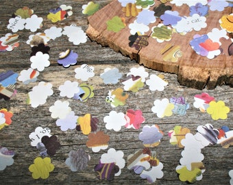 Children's Book Recycled Book Confetti - Vintage Little Golden Book Flower Confetti - Upcycled - Tiny Table Confetti - Pack of 500
