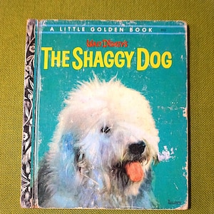 Walt Disney&#39;s The Shaggy Dog - Adapted By Annie North Bedford - Little Golden Books - 1972 Vintage Golden Book