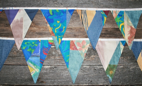 12 Flags Handmade Original Vintage Music Sheet Bunting 2 Metres Long