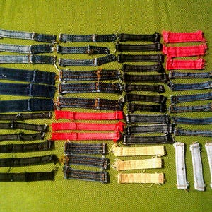 Reclaimed Jeans Belt Loops - 50 pieces - Denim Jeans Parts - Recycled Reclaimed Belt Loops - Craft And Sewing