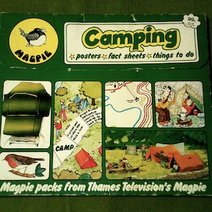 Camping - Thames Television Magpie Pack - Posters * Factsheets * Things To Do - Vintage Magpie Pack uit 1977 van Thames Television's Magpie