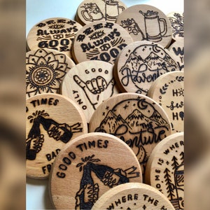Beer mats in various designs / gift idea / wooden gift / beer drinker / gift for beer lovers / Father&#39;s Day / gift for men