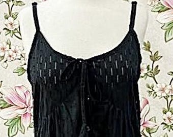 SoieRose 100% Cotton Victorian Button Front Sleeveless Nightgown - SR-1303