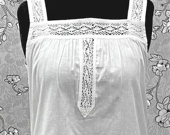 Victorian White 100% Cotton Nightgown – SR-1217 by SoieRose