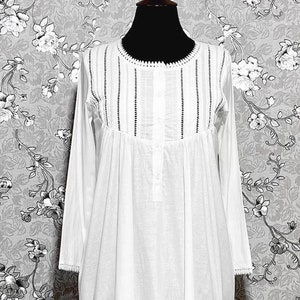 Linen Night Gown 3/4 Sleeve - Etsy