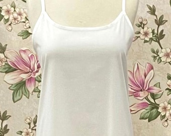 SoieRose White Cotton Matching Slip for Victorian Nightgown-100% Cotton Soft Modesty Layer- Bridal Sleepwear-SR-1268
